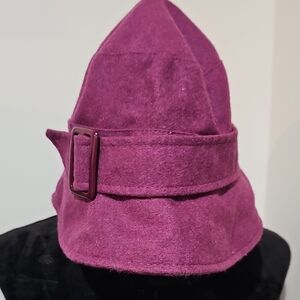 Purple Bucket Hat with Buckle